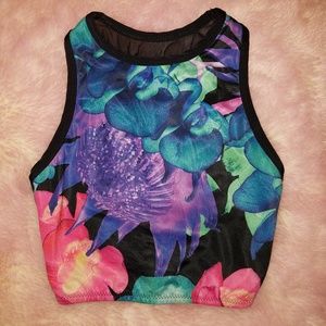 Floral exercise crop top by Yogangster